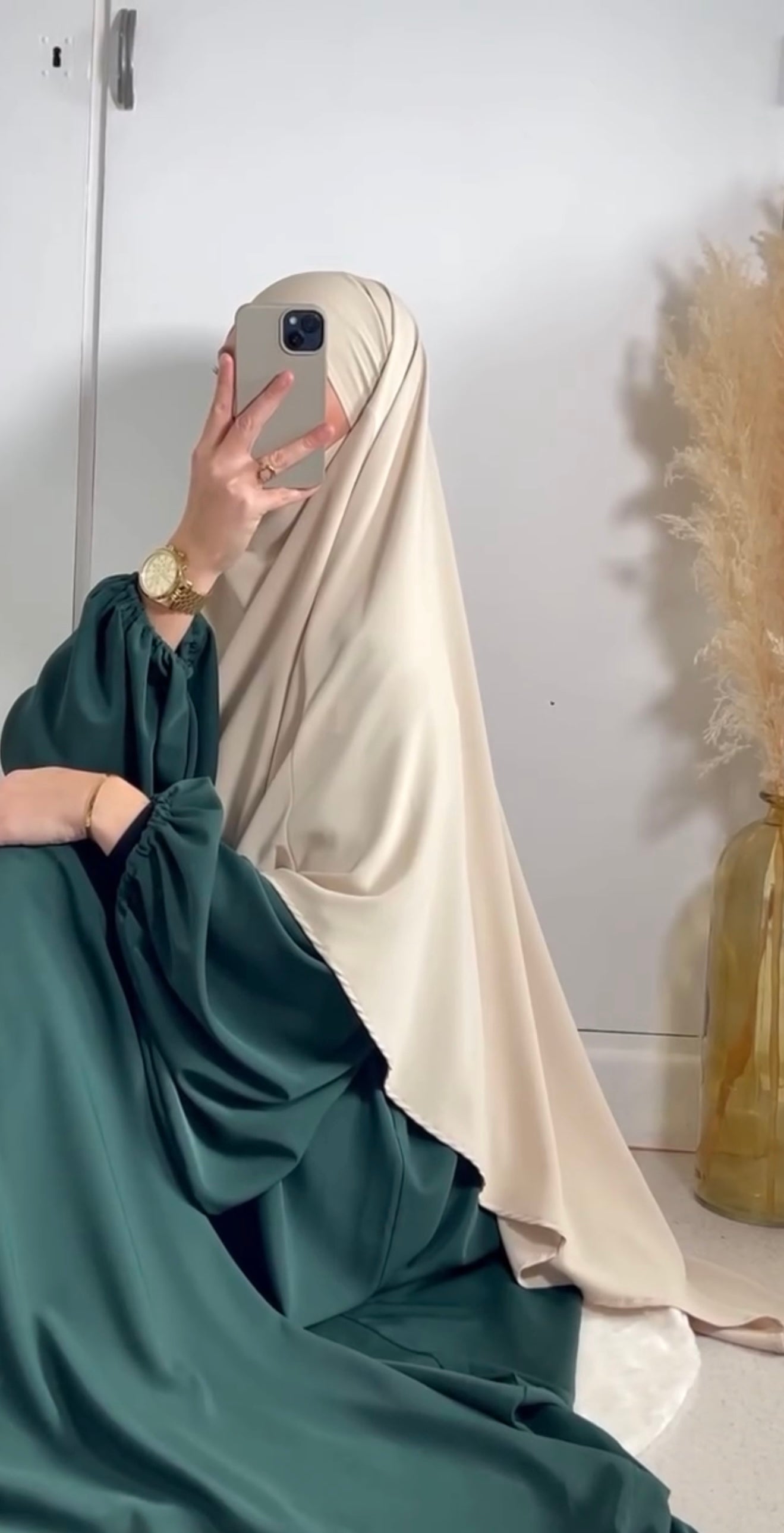 Abaya mit Ballonärmeln